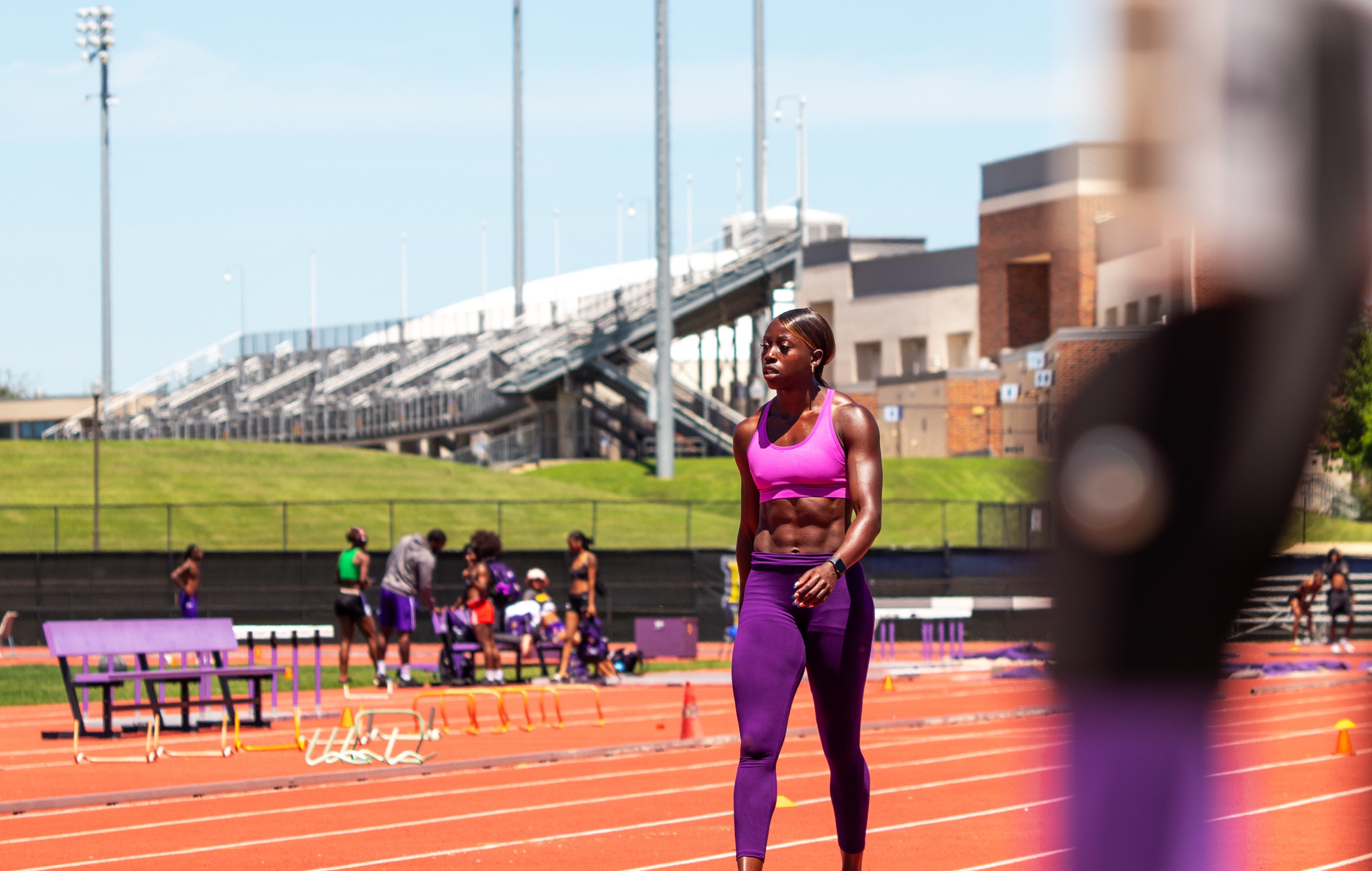 Desirèe Henry olympian at Texas training camp
